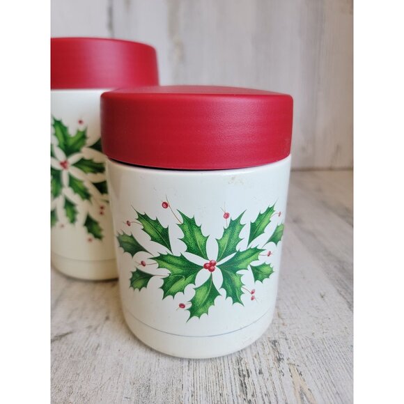 Lenox small food insulated container set mistletoe Xmas kitchen - Picture 2 of 8